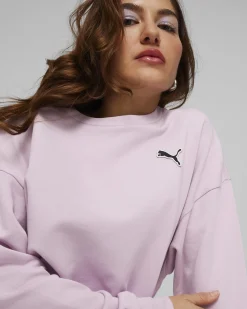 PUMA - FELPA DA DONNA BETTER ESSENTIALS CREW LILLA - 675987-60