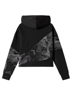 PUMA - Felpa da donna relaxed fit nera con cappuccio