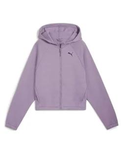 PUMA - FELPA LILLA CON CAPPUCCIO MOTION FULL ZIP HD FL DA DONNA , 681682-30