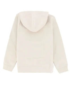 PUMA - FELPA  PANNA CON CAPPUCCIO  ESSENTIAL +TEXTURED FOIL BIG LOGO DA DONNA, 692198-87