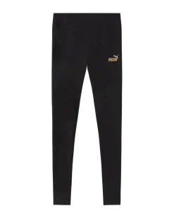 PUMA -LEGGINGS NERO ESSENTIAL +TEXTURED FOIL LOGO DA DONNA, 692201-01