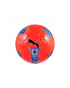 PUMA - PALLONE MINI ORBITA SERIE A ARANCIONE FLUO /MULTICOLOR CON LOGO NERO MISURA 1, 084642-02
