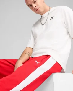 PUMA - PANTALONE ROSSO CON BANDE BIANCHE  T7 ALWAYS ON TRACKPUMA , 629588-11