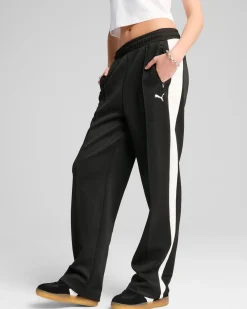 PUMA - PANTALONE T7 ALWAYS ON NERO CON BANDA BIANCHE DA DONNA, 629797-01