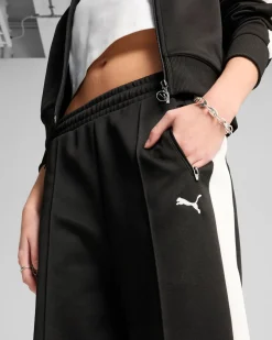 PUMA - PANTALONE T7 ALWAYS ON NERO CON BANDA BIANCHE DA DONNA, 629797-01