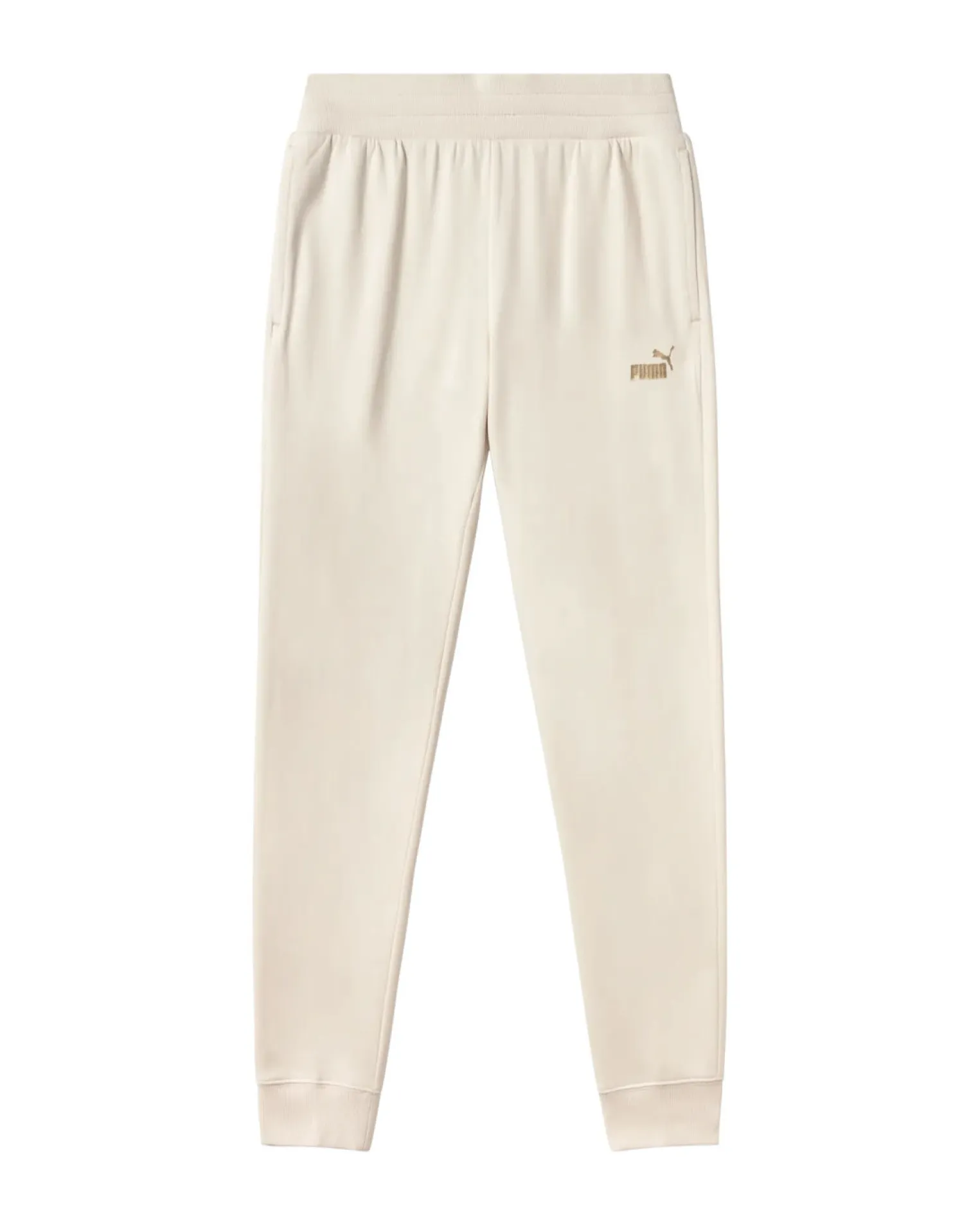 PUMA - PANTALONE TUTA BEIGE ESSENTIAL+TEXTURED FOIL LOGO DA DONNA, 692200-87