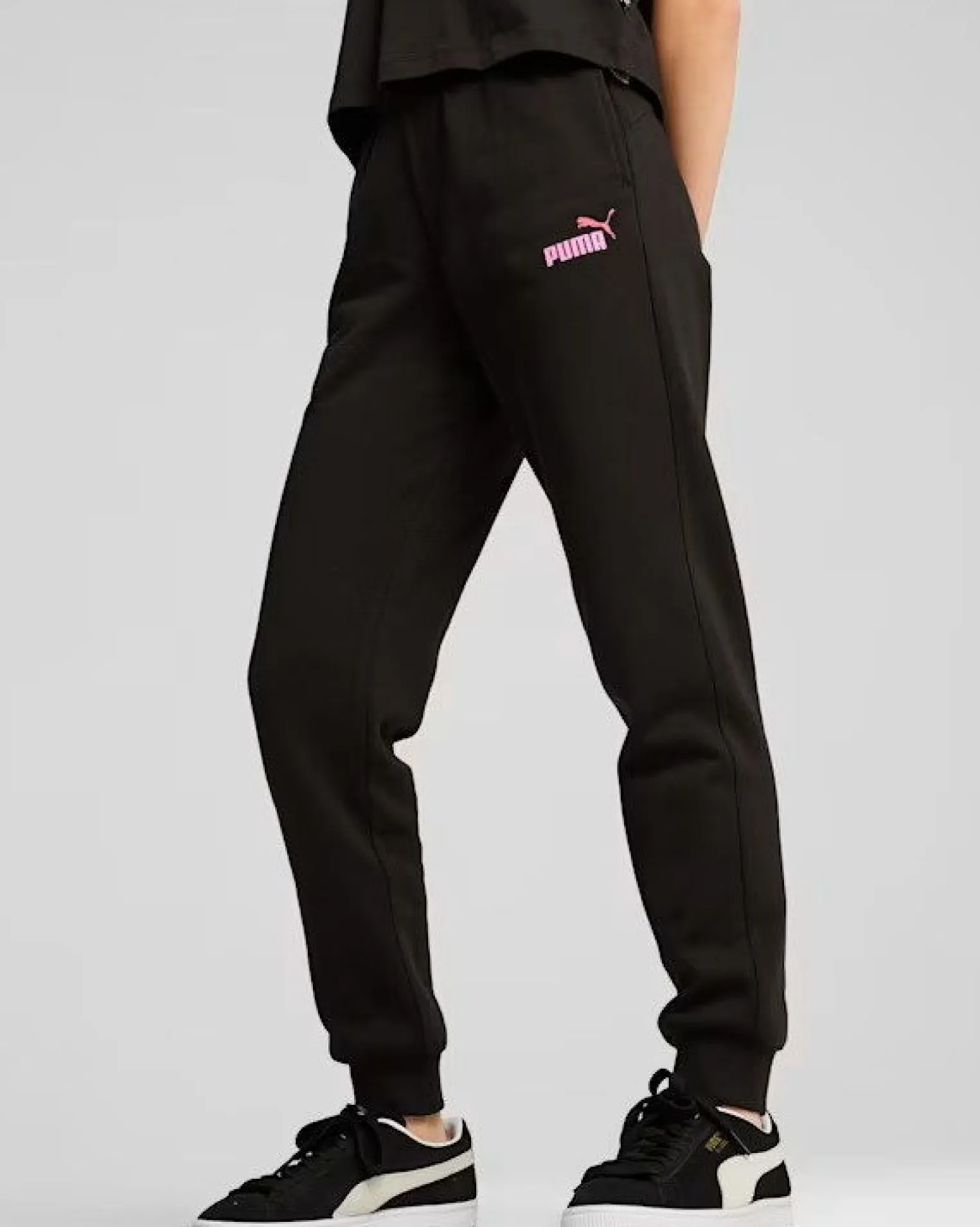 PUMA -PANTALONE TUTA RAGAZZA ( 5-16 ANNI) NERO ESSENTIAL+LOGO FL, 627922-01