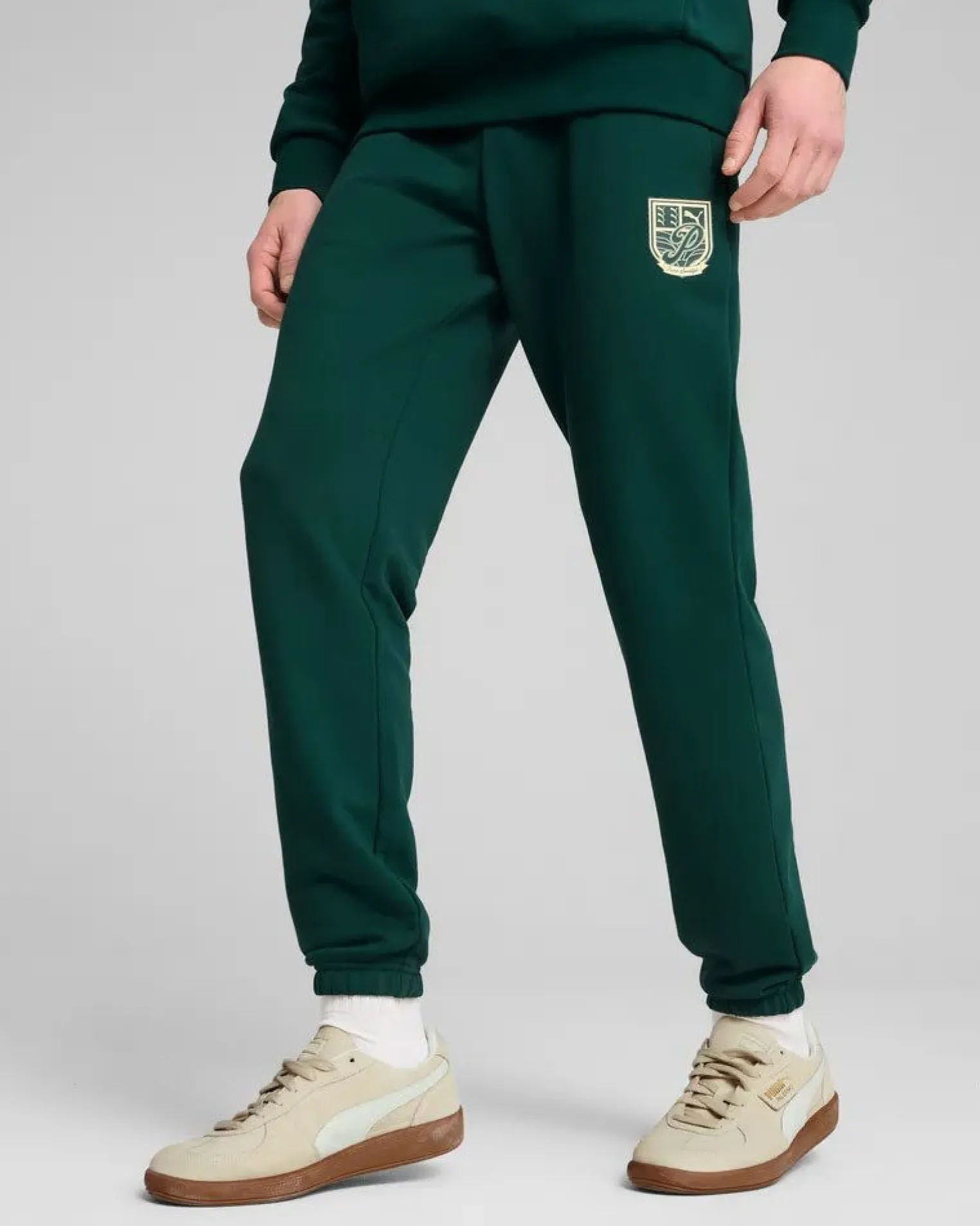 PUMA - PANTALONE TUTA VERDE SPORTS LEGACY GRAPHIC DA UOMO, 629631-60