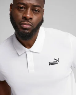 PUMA - POLO BIANCA ESSENTIAL N.1 LOGO PIQUE TU DA UOMO - 682552-02