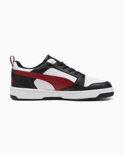 PUMA REBOUND V6 LOW - SCARPA BIANCA, ROSSA E NERA DA UOMO - 392328-30