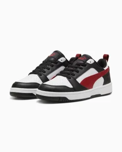 PUMA REBOUND V6 LOW - SCARPA BIANCA, ROSSA E NERA DA UOMO - 392328-30