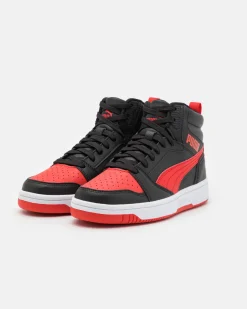 PUMA REBOUND V6 MID - Scarpa nera e rossa, numerata 36/39 - 393831-11