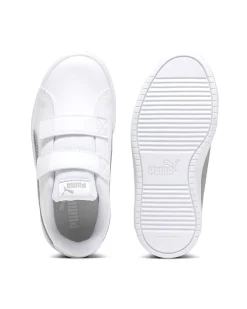 PUMA RICKIE CLASSIC V - SNEAKERS PS BIANCA E ARGENTO, NUMERATA 28/35 - 394253-16