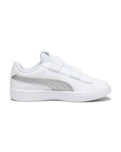 PUMA RICKIE CLASSIC V - SNEAKERS PS BIANCA E ARGENTO, NUMERATA 28/35 - 394253-16