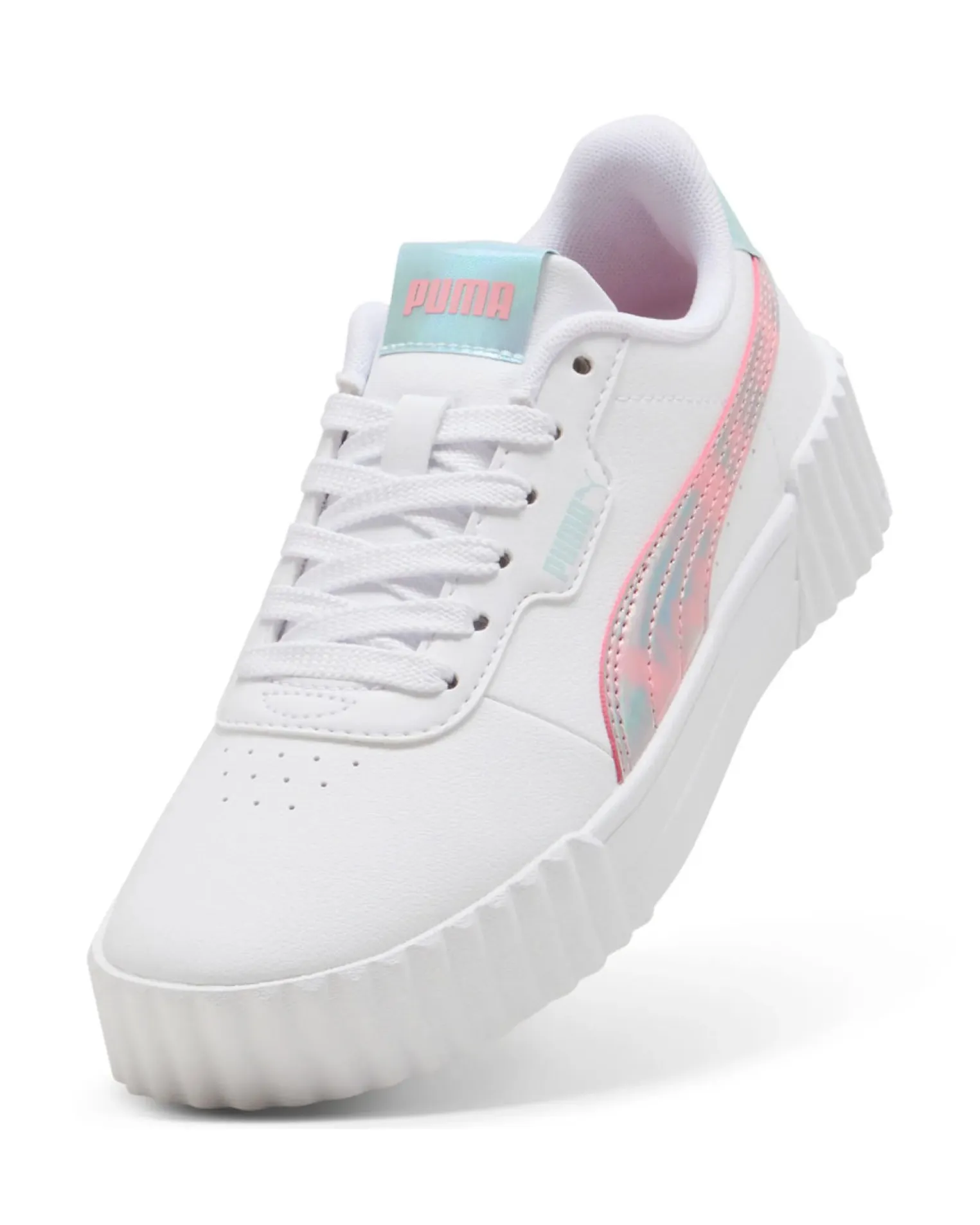 PUMA - Sarpa bianca con dettagli rosa e azzurro - CARINA 3.0 SPACE BELLE JR