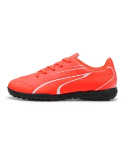 PUMA - SCARPA DA CALCETTO JUNIOR ROSSO FLUO  E BIANCHE  VITORIA TT JR DAL 28 AL 38,5   107487-11