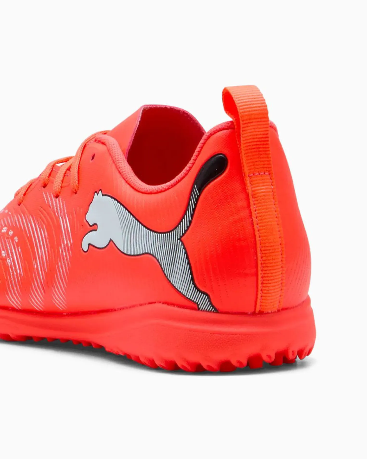 PUMA- SCARPA DA CALCETTO KIDS FUTURE 9 PLAY TT ROSSA FLUO CON DETTAGLI GRIGI E NERI DAL 33 AL 38.5, 108929-01
