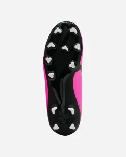 PUMA - Scarpa da calcio bambino rosa e nera con logo bianco - ULTRA PLAY FG/AG JR