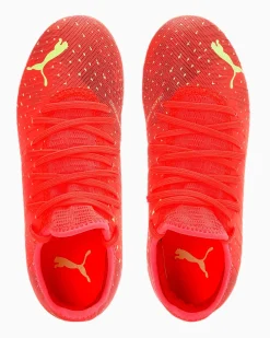 PUMA - Scarpa da calcio rossa e gialla, numerata 30/38,5 - FUTURE Z 4.4 FG/AG JR