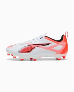 PUMA - SCARPA DA CALCIO ULTRA 5 PLAY FG/AG JUNIOR BIANCA E ROSSA,  NUMERATA 33/38% - 108170-01
