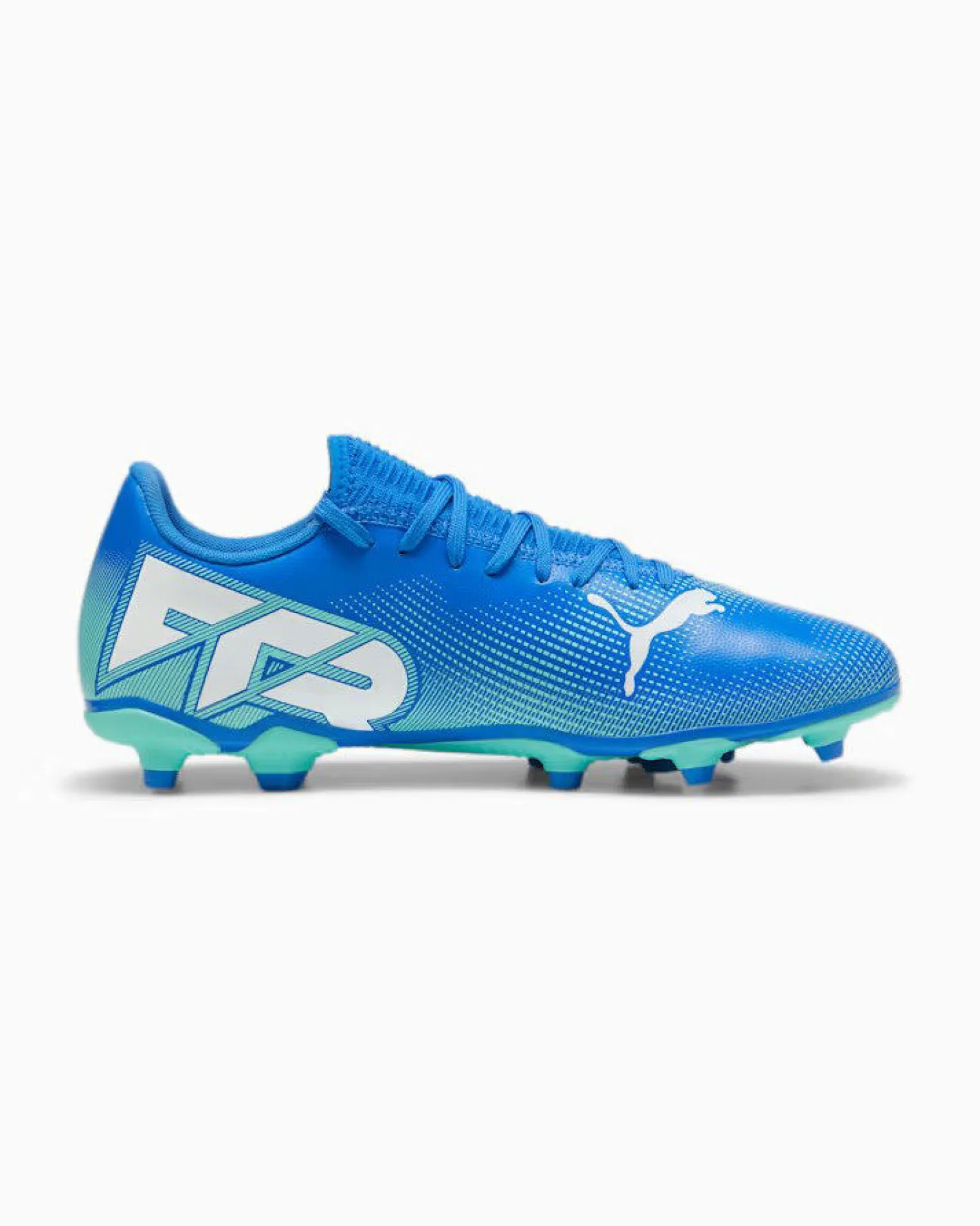 PUMA - SCARPA DA CALCIO UOMO BLU, BIANCA E VERDE FUTURE 7 PLAY FG/AG 107939-01