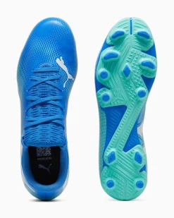 PUMA - SCARPA DA CALCIO UOMO BLU, BIANCA E VERDE FUTURE 7 PLAY FG/AG 107939-01