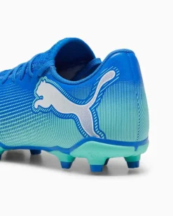 PUMA - SCARPA DA CALCIO UOMO BLU, BIANCA E VERDE FUTURE 7 PLAY FG/AG 107939-01