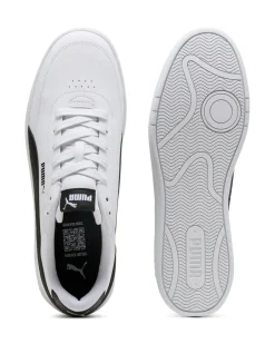 PUMA -Scarpa da uomo bianca con dettagli neri - COURT CLASSIC CLEAN