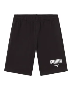 PUMA -SHORT JUNIOR ( 7-16ANNI) NERO ESSENTIAL GRAPHIC JERSEY 10", 694952-01
