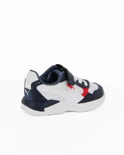PUMA - Sneakers bianca e blu con dettagli rossi e soletta in memory foam, numerata 28/35 - X RAY SPEED LITE AC PS