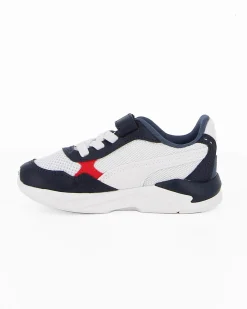 PUMA - Sneakers bianca e blu con dettagli rossi e soletta in memory foam, numerata 28/35 - X RAY SPEED LITE AC PS