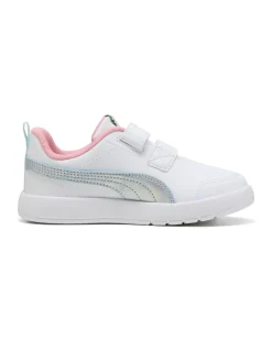 PUMA -  SNEAKERS BIMBA BIANCA E GRIGIA COURTFLEX V3 SPACE BELLE DAL 28 AL 35-  404345-01