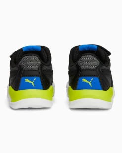 PUMA - Sneakers da bambino nera e verde lime con dettagli blu, numerata 20/27 - X RAY SPEED LITE AC INF