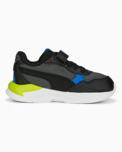 PUMA - Sneakers da bambino nera e verde lime con dettagli blu, numerata 20/27 - X RAY SPEED LITE AC INF