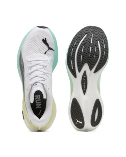 PUMA - SNEAKERS DA DONNA BIANCA, NERA,VERDE E GIALLA DEVIATE NITRO 3, 309708-20