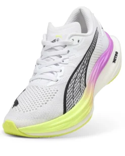 PUMA - SNEAKERS DA DONNA BIANCA, NERA, VIOLA E GIALLA DEVIATE NITRO 3, 309708-18