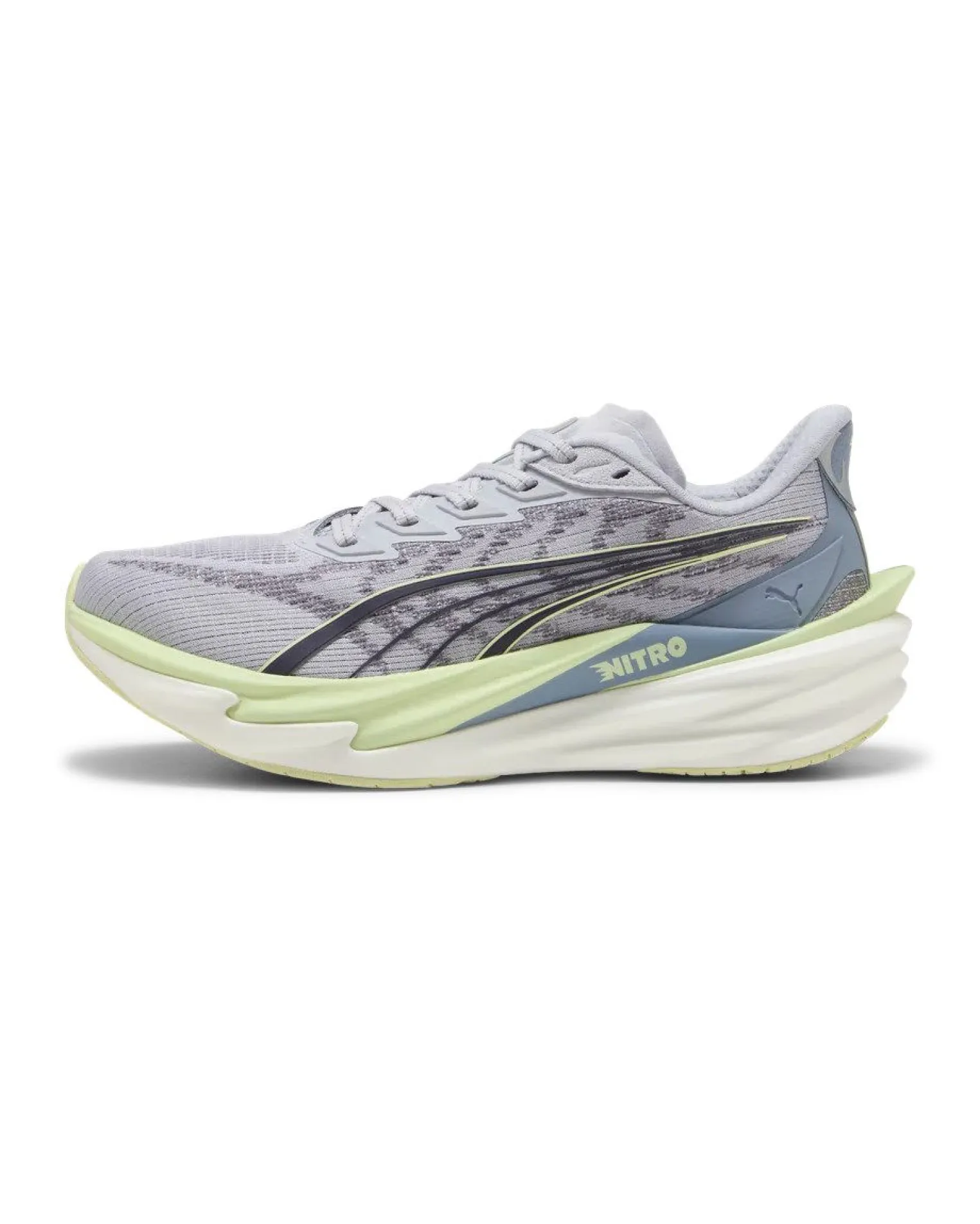 PUMA - SNEAKERS DEVIATE NITRO 4 GRIGIA, NERA E LIME DA DONNA, 312124-03
