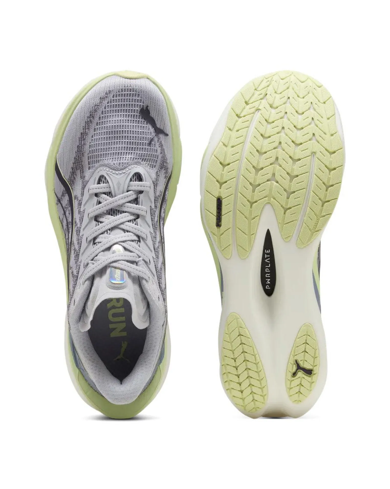 PUMA - SNEAKERS DEVIATE NITRO 4 GRIGIA, NERA E LIME DA DONNA, 312124-03
