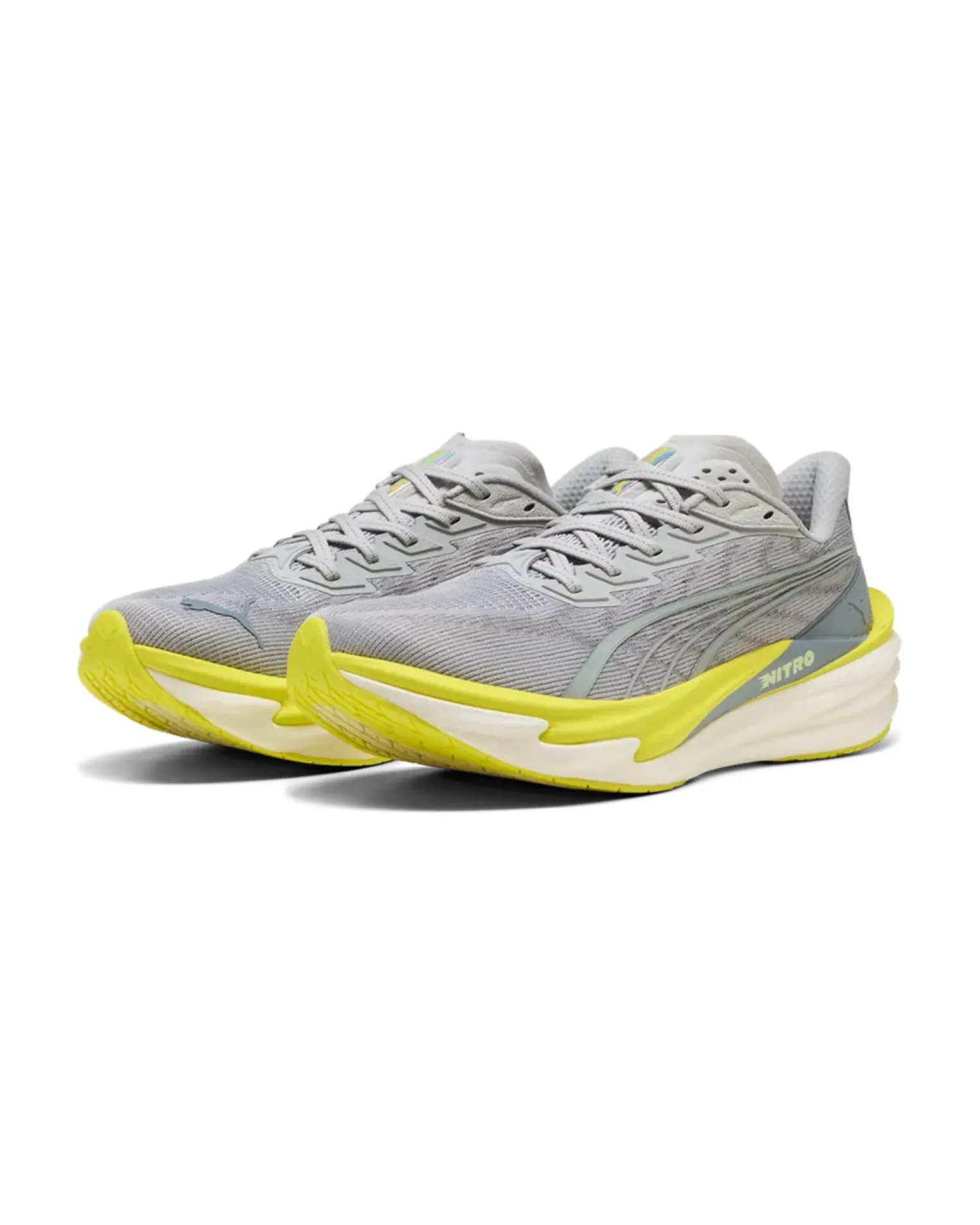 PUMA - SNEAKERS DEVIATE NITRO 4 GRIGIA E LIME DA UOMO, 312123-03