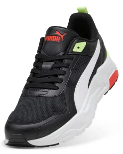 PUMA - SNEAKERS TRINITY 2 LT BIANCHE, NERE, BIANCHE E GIALLO FLUO DA UOMO, 400231-18
