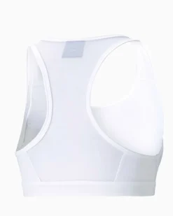 PUMA - Top bianco in tessuto traspirante con logo nero