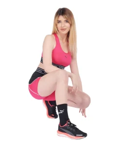 PUMA - Top fuchsia in tessuto traspirante