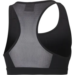PUMA - Top nero in tessuto traspirante con logo bianco
