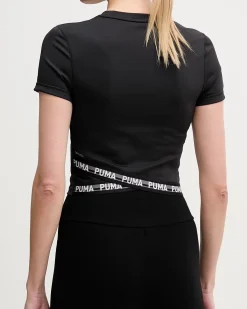 PUMA - T-SHIRT DA ALLENAMENTO MEZZA MANICA NERA STRONG CROSS BACK TEE  DA DONNA, 528494-01