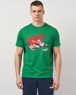 PUMA - T-SHIRT DA UOMO GRAPHICS SNEAKER BOX VERDE- 680175-86