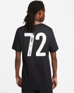 PUMA - T shirt da uomo nera con logo bianco frontale