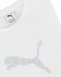PUMA - T-SHIRT DONNA BIANCA MEZZA MANICA ESS GRAPHICS LEO LUXE, 634566-02