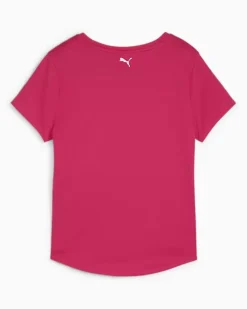 PUMA TSHIRT FIT ULTRAVREATHE TEE - Tshirt fuxia da donna con logo bianco - 52384449
