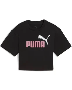 PUMA -T- SHIRT JUNIOR ( 7-16 ANNI) MEZZA MANICA NERA ESSENTIAL 2 COLOR N. 1 LOGO, 686071-51