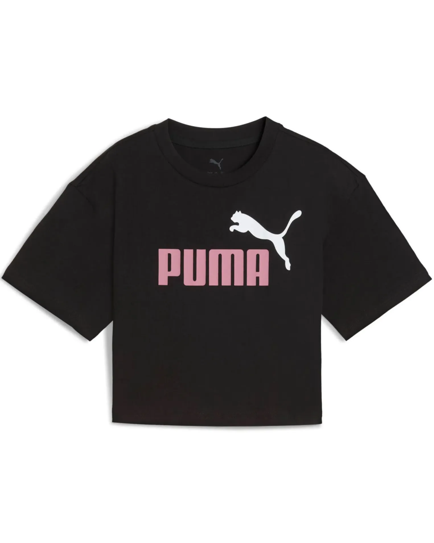 PUMA -T- SHIRT JUNIOR ( 7-16 ANNI) MEZZA MANICA NERA ESSENTIAL 2 COLOR N. 1 LOGO, 686071-51